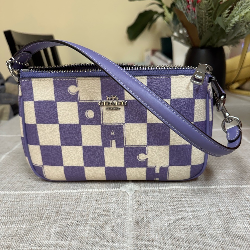 Coach Checkered Wristlet -